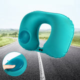 Car Portable U-Shape Inflatable Travel Air Pillow Neck Pillow - InformationEssentials