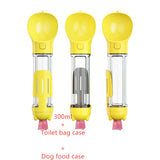 Pet Water Bottle Feeder Bowl Garbage Bag Storage Portable Pet Outdoor Travel 3 In 1 Dog Water Bottle - InformationEssentials