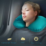 Car Portable U-Shape Inflatable Travel Air Pillow Neck Pillow - InformationEssentials