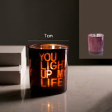 Personalized Christmas Decoration Glass Empty Cup Candle Holder Decoration Incense Nature Creation