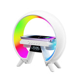 Colorful Bedside With Clock Light  & Wireless Charger for everyone! InformationEssentials