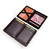 Flip PU Magic Wallet Business Card Holder Bags - InformationEssentials