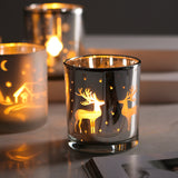 Personalized Christmas Decoration Glass Empty Cup Candle Holder Decoration Incense Nature Creation