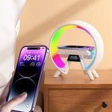 Colorful Bedside With Clock Light  & Wireless Charger for everyone! InformationEssentials