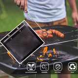 2 Pcs BBQ Grill Mesh Bag with 2 Pcs Silicone Brush Non-Stick Large BBQ Baked Grilling Bag Heat-Resistant Reusable Easy to Clean Mesh Backing Bag for Outdoor Picnic Cooking Barbecue Father'S Day Gift