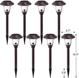 8 Pack Solar Pathway Lights Outdoor Waterproof Bright LED Solar Landscape Lights